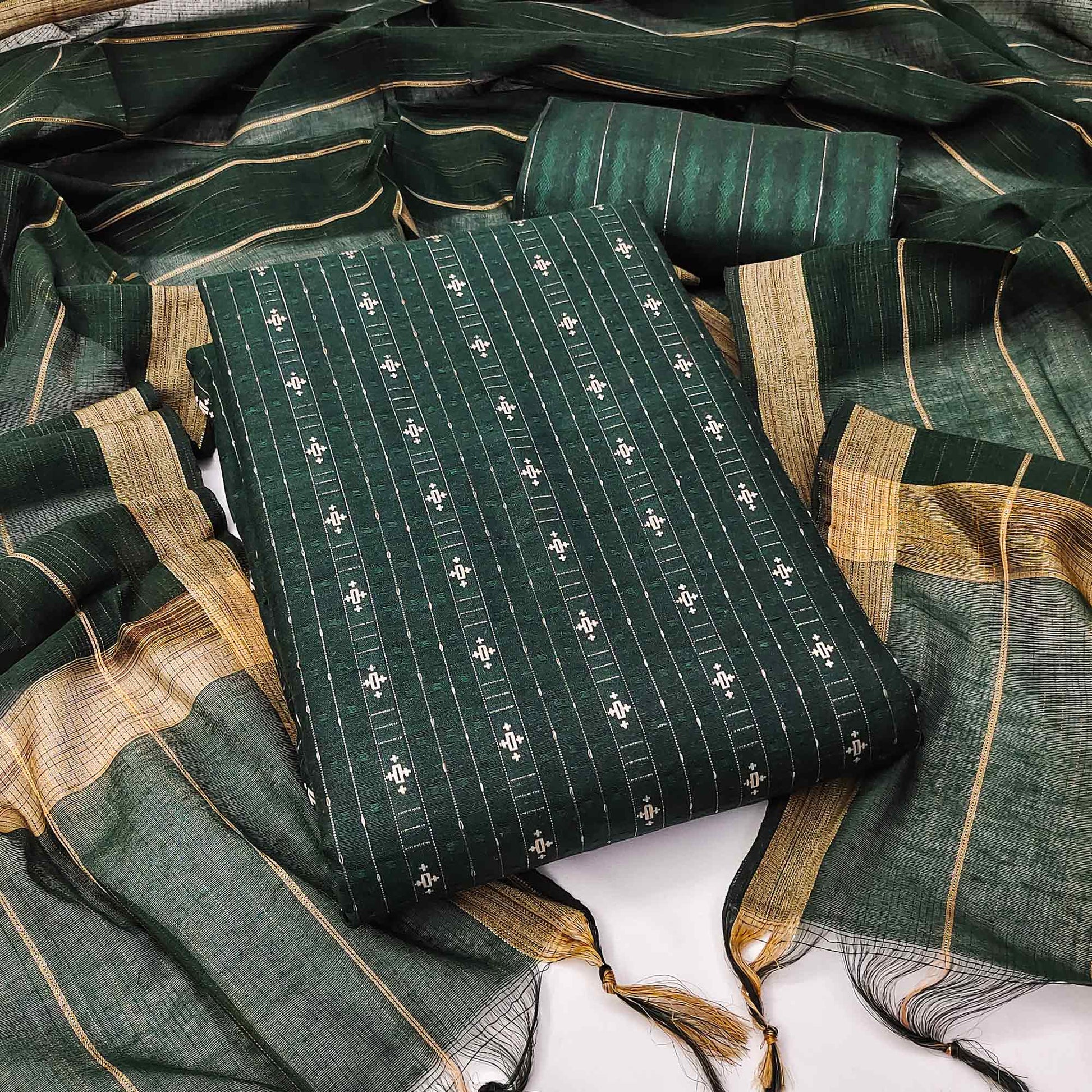 green-woven-pure-cotton-dress-material-2