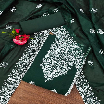 green-floral-embroidered-chanderi-silk-dress-material