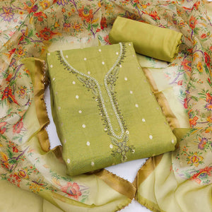 green-zari-work-woven-net-dress-material