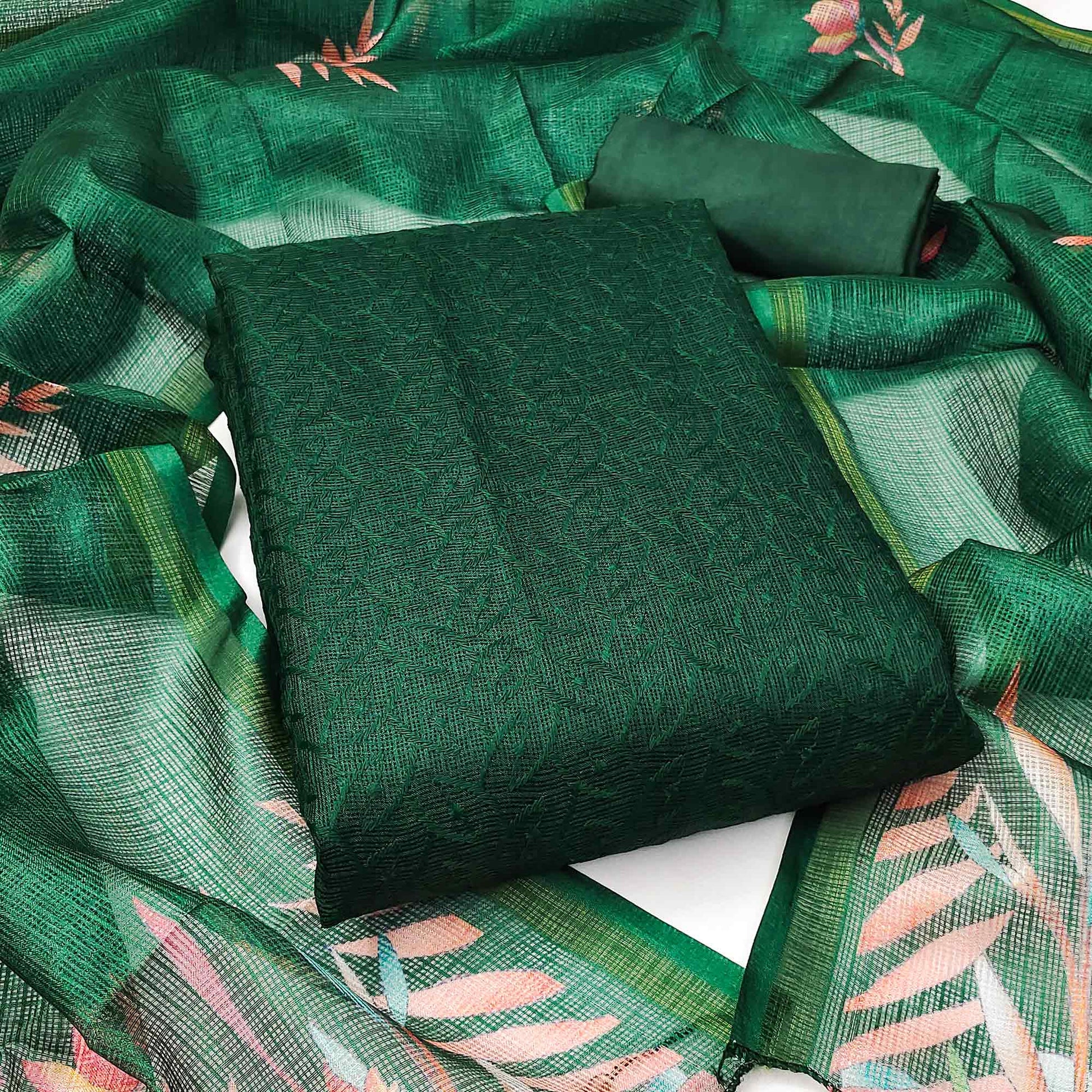green-embroidered-kota-doria-dress-material-1