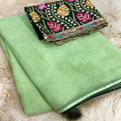 green-floral-printed-georgette-saree-22