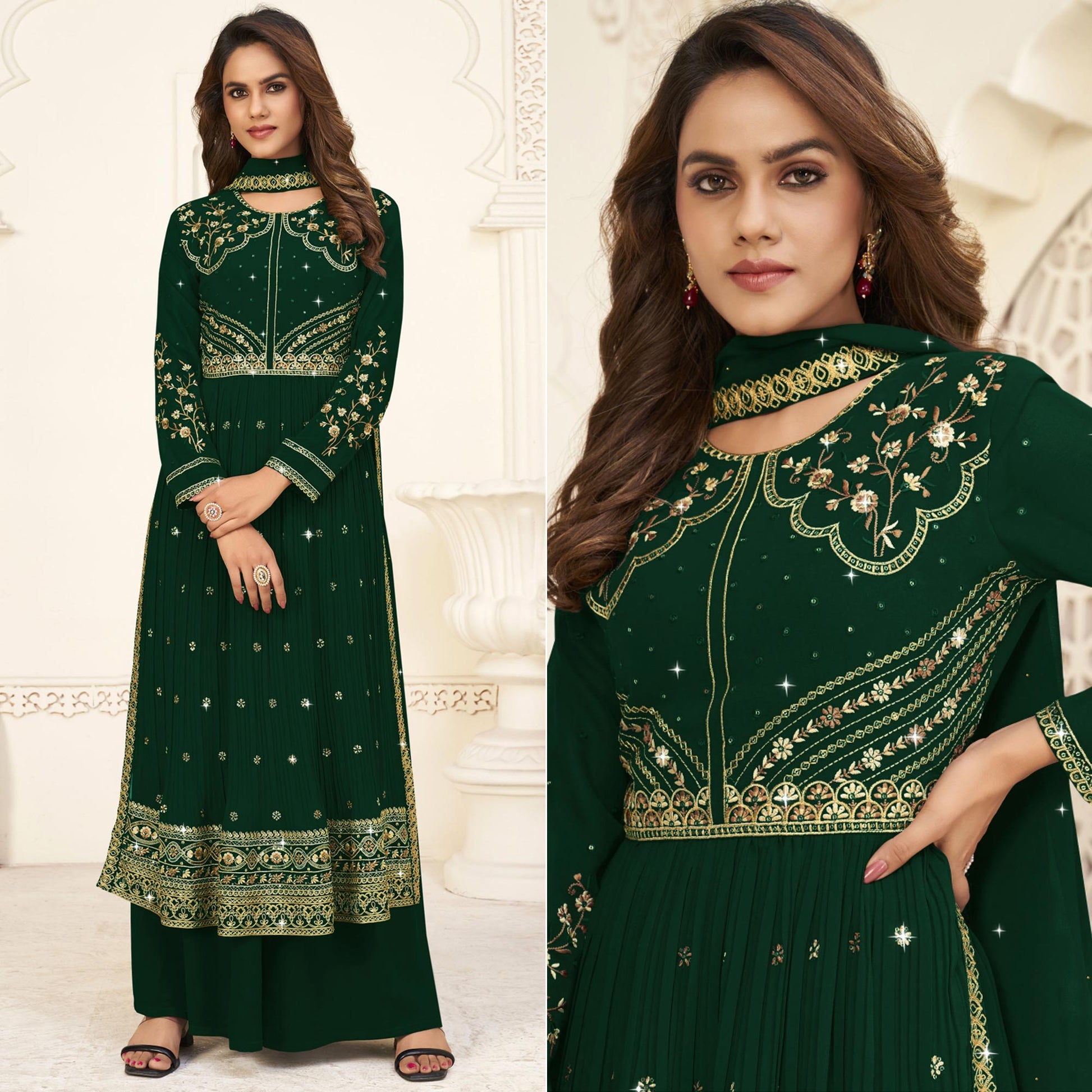 green-embroidered-georgette-naira-cut-suit