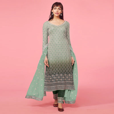 green-sequins-embroidered-georgette-semi-stitched-suit-3