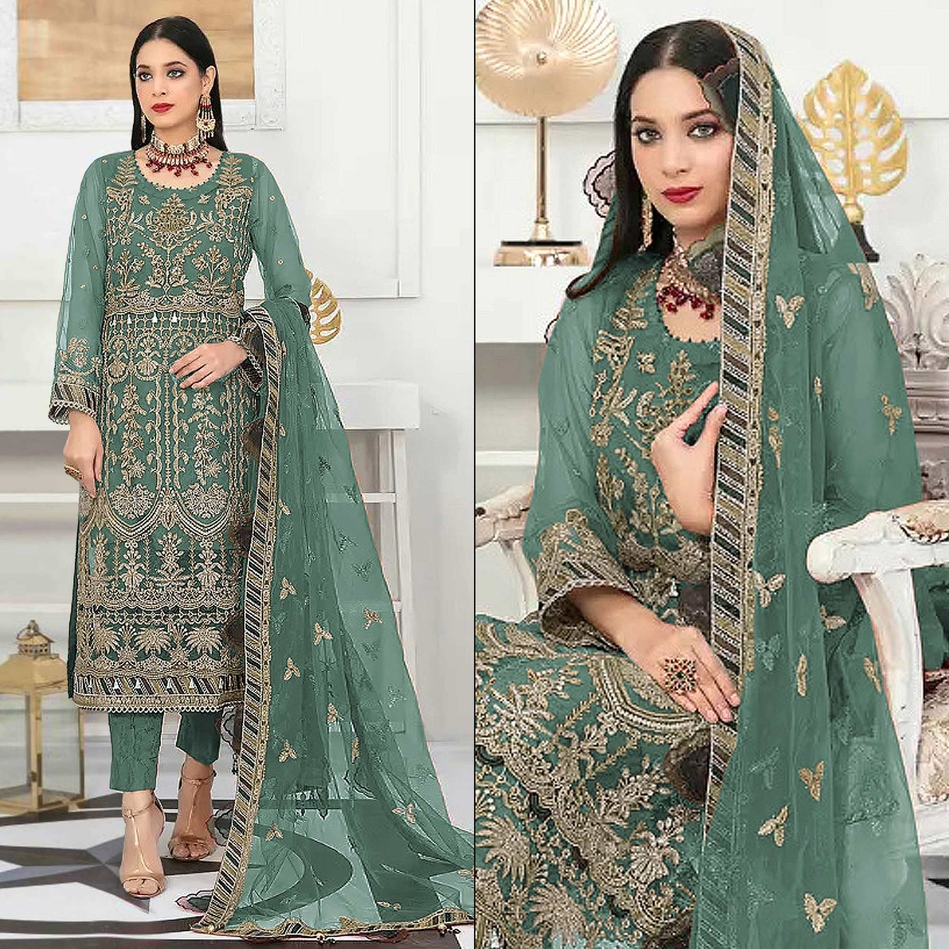 green-floral-embroidered-net-semi-stitched-pakistani-suit-1