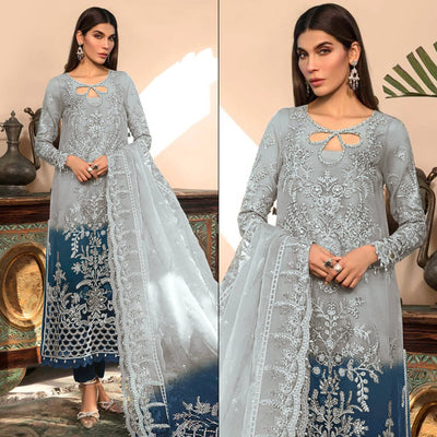grey-blue-floral-embroidered-organza-semi-stitched-pakistani-suit