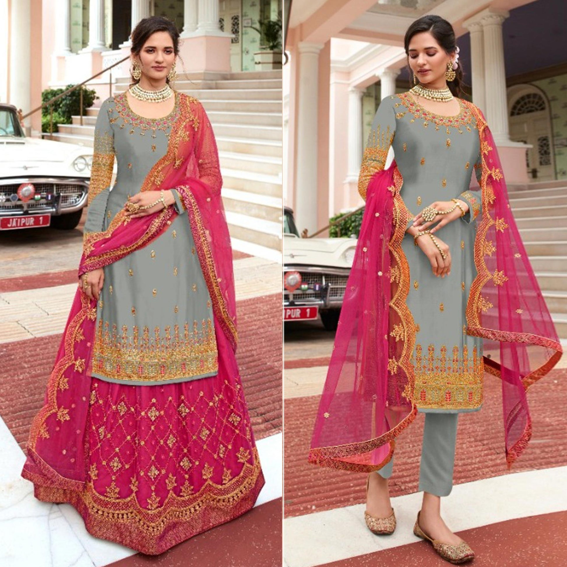grey-embroidered-georgette-lehenga-kameez-and-suit