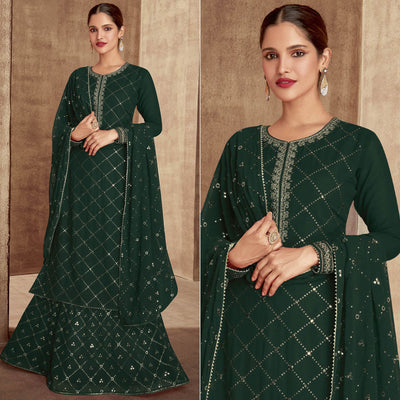 green-sequins-embroidered-georgette-semi-stitched-palazzo-suit