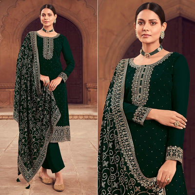 green-sequins-embroidered-georgette-semi-stitched-suit-2