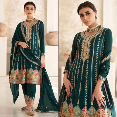green-sequins-embroidered-georgette-semi-stitched-anarkali-suit-1