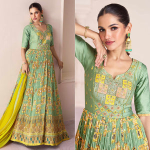 green-embroidered-with-printed-georgette-semi-stitched-anarkali-suit