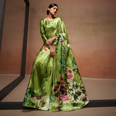 green-digital-printed-satin-saree-3