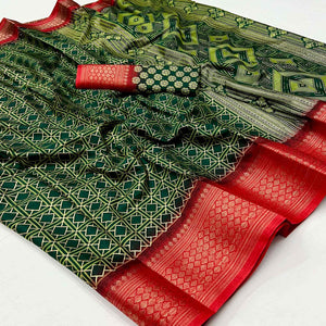 green-foil-printed-dola-silk-saree