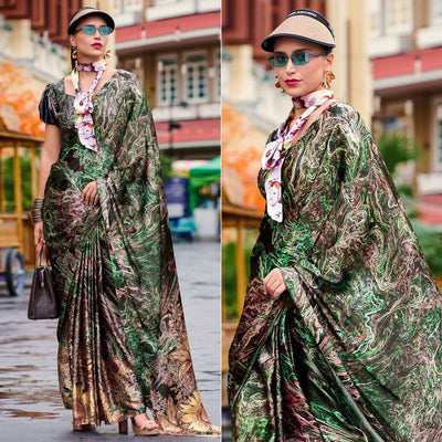 green-digital-printed-pure-satin-saree