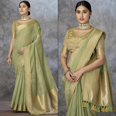 green-woven-cotton-silk-saree-with-tassels-20