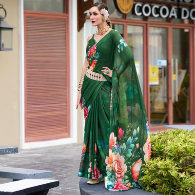 green-floral-printed-georgette-saree-20