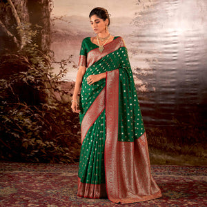green-woven-butti-work-banarasi-silk-saree