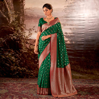 green-woven-butti-work-banarasi-silk-saree