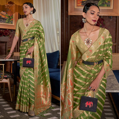 green-woven-organza-saree-with-tassels-24