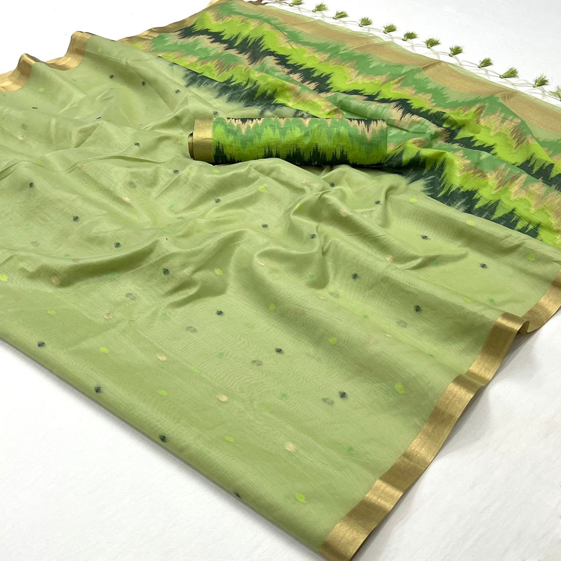 green-woven-cotton-silk-saree-14