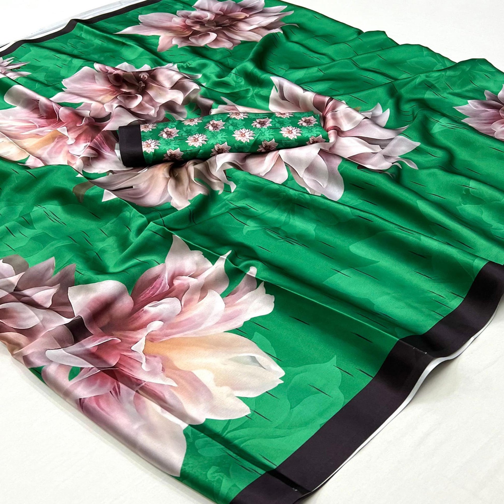 green-digital-printed-satin-saree-5