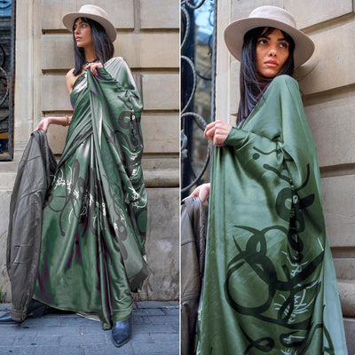 green-printed-satin-saree-2