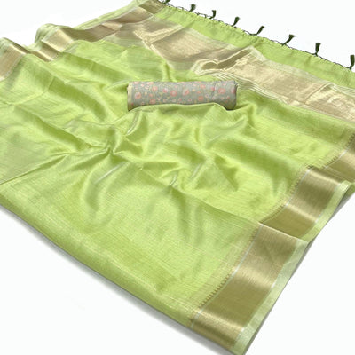 green-woven-zari-chiffon-saree