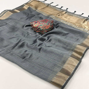 grey-handloom-woven-chiffon-saree