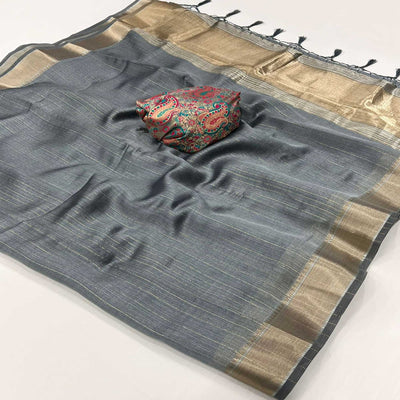 grey-handloom-woven-chiffon-saree