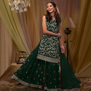 green-sequins-embroidered-georgette-semi-stitched-sharara-suit-2