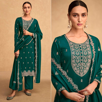 green-sequins-embroidered-art-silk-semi-stitched-suit