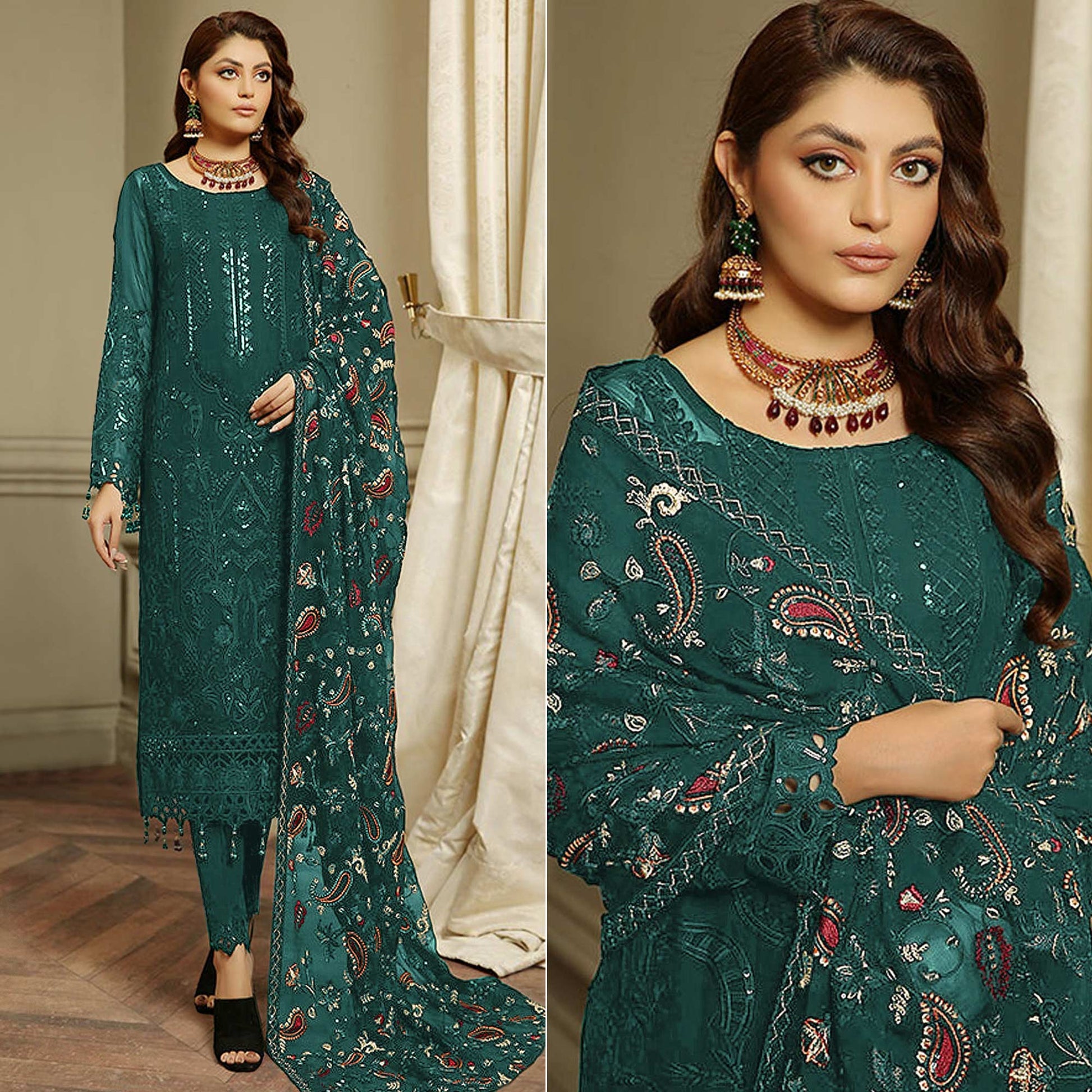 green-embroidered-georgette-semi-stitched-pakistani-suit