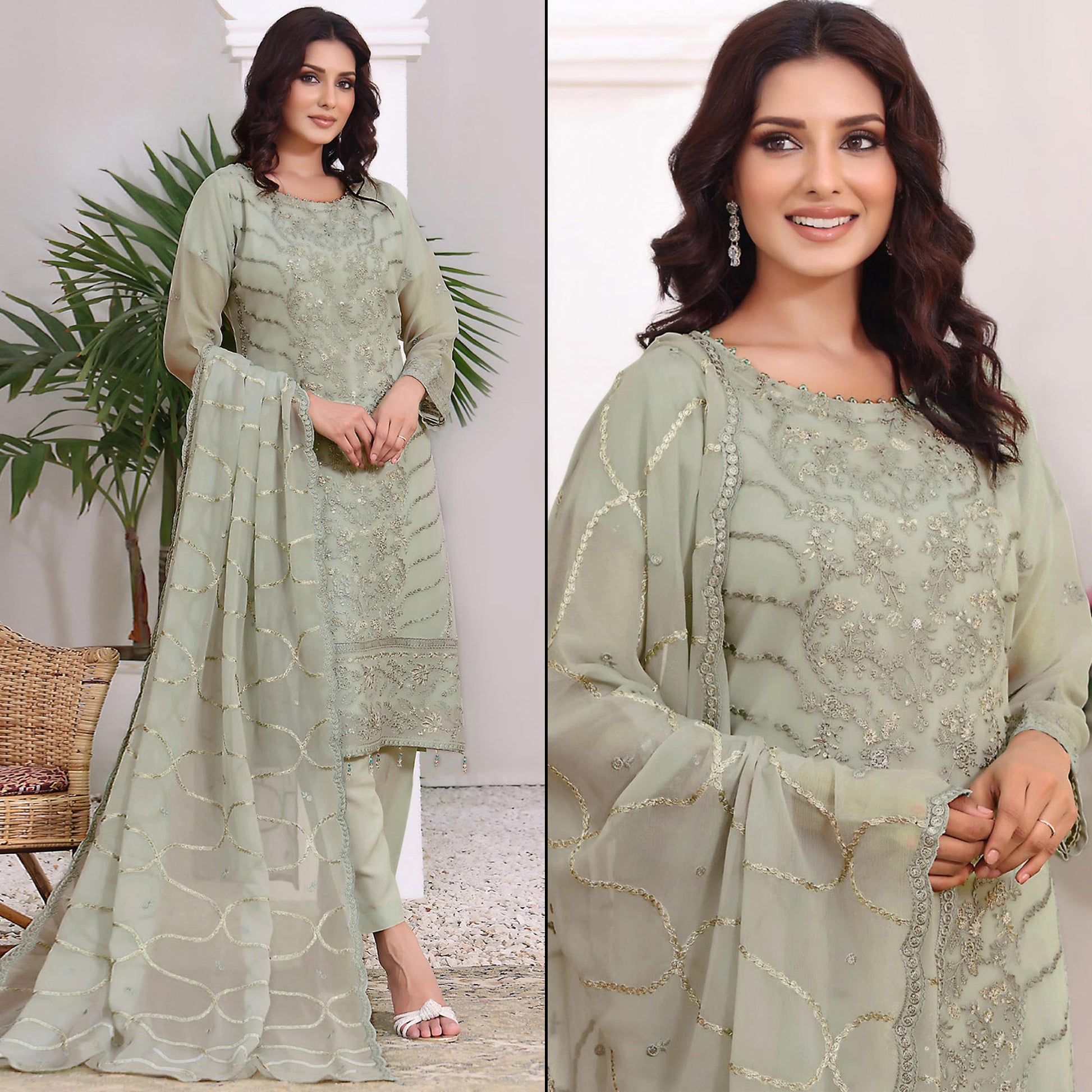 green-embroidered-georgette-pakistani-dress-material-1