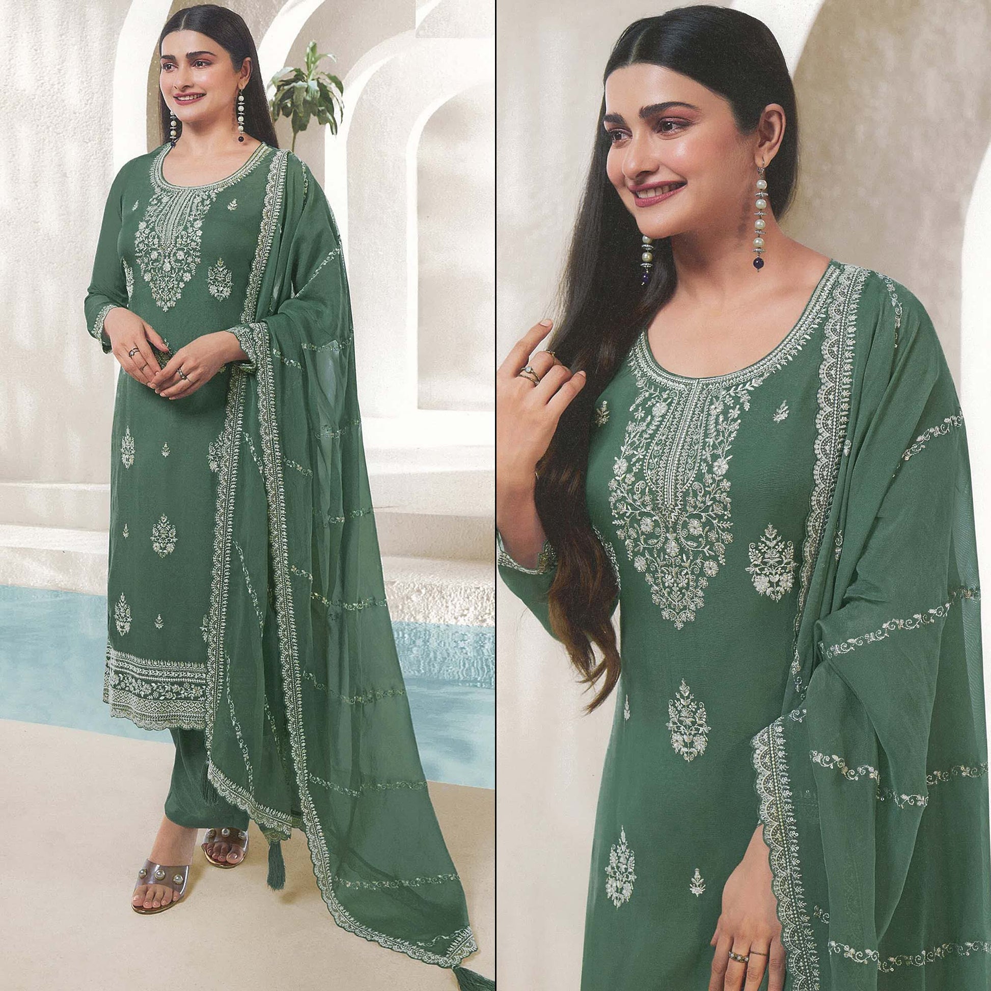 green-floral-embroidered-organza-semi-stitched-salwar-suit