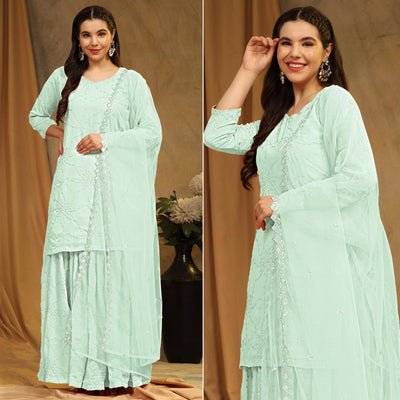 green-embroidered-georgette-semi-stitched-sharara-suit-1
