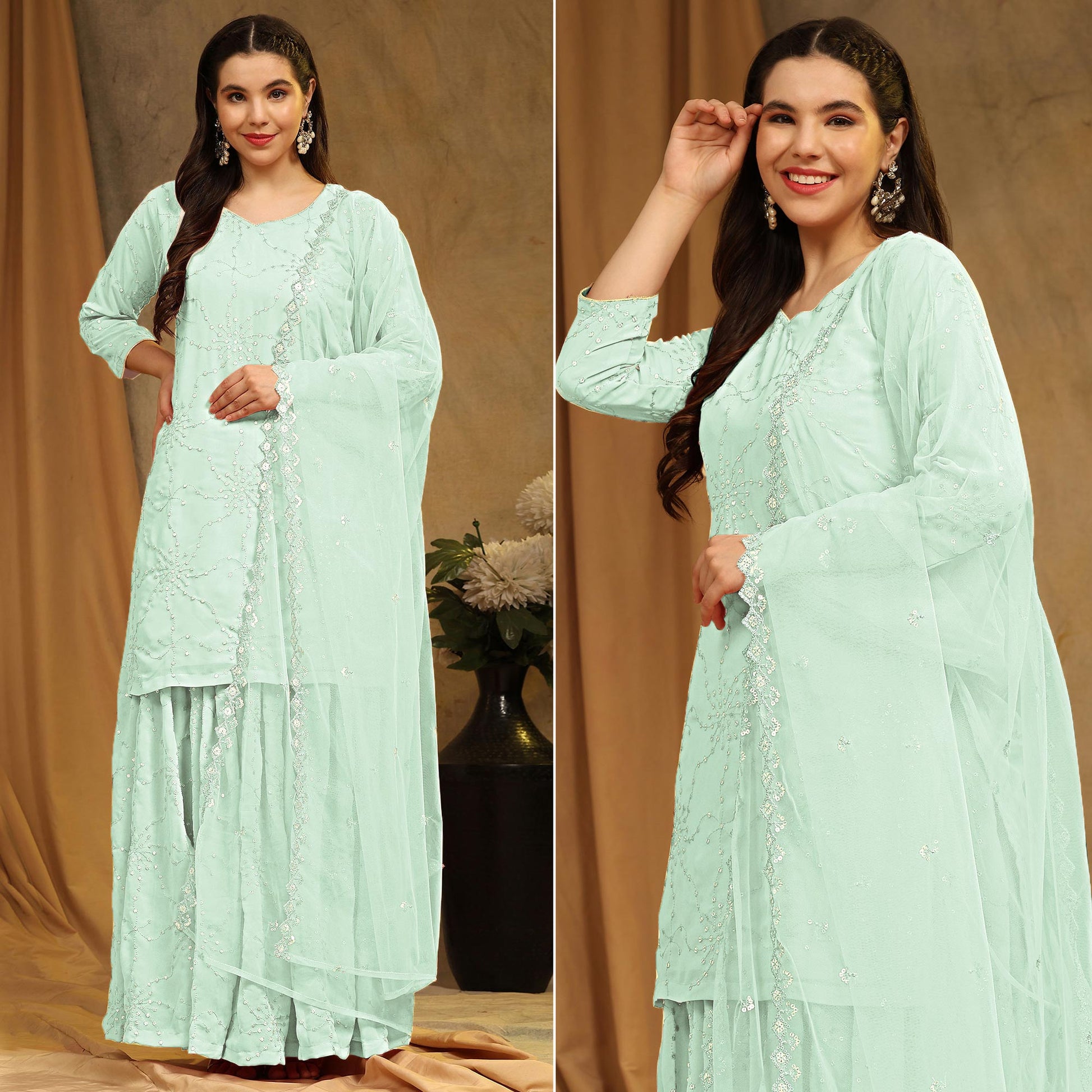 green-embroidered-georgette-semi-stitched-sharara-suit-1