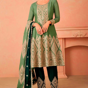 green-floral-sequins-embroidered-chinon-suit