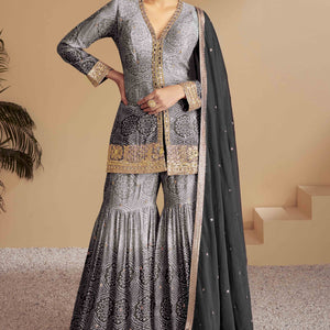 grey-black-bandhani-print-with-sequins-embroidered-chinon-palazzo-suit