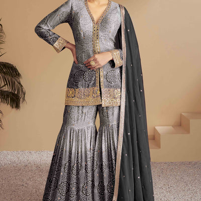 grey-black-bandhani-print-with-sequins-embroidered-chinon-palazzo-suit