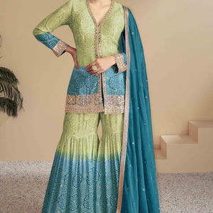 green-blue-bandhani-print-with-sequins-embroidered-chinon-palazzo-suit