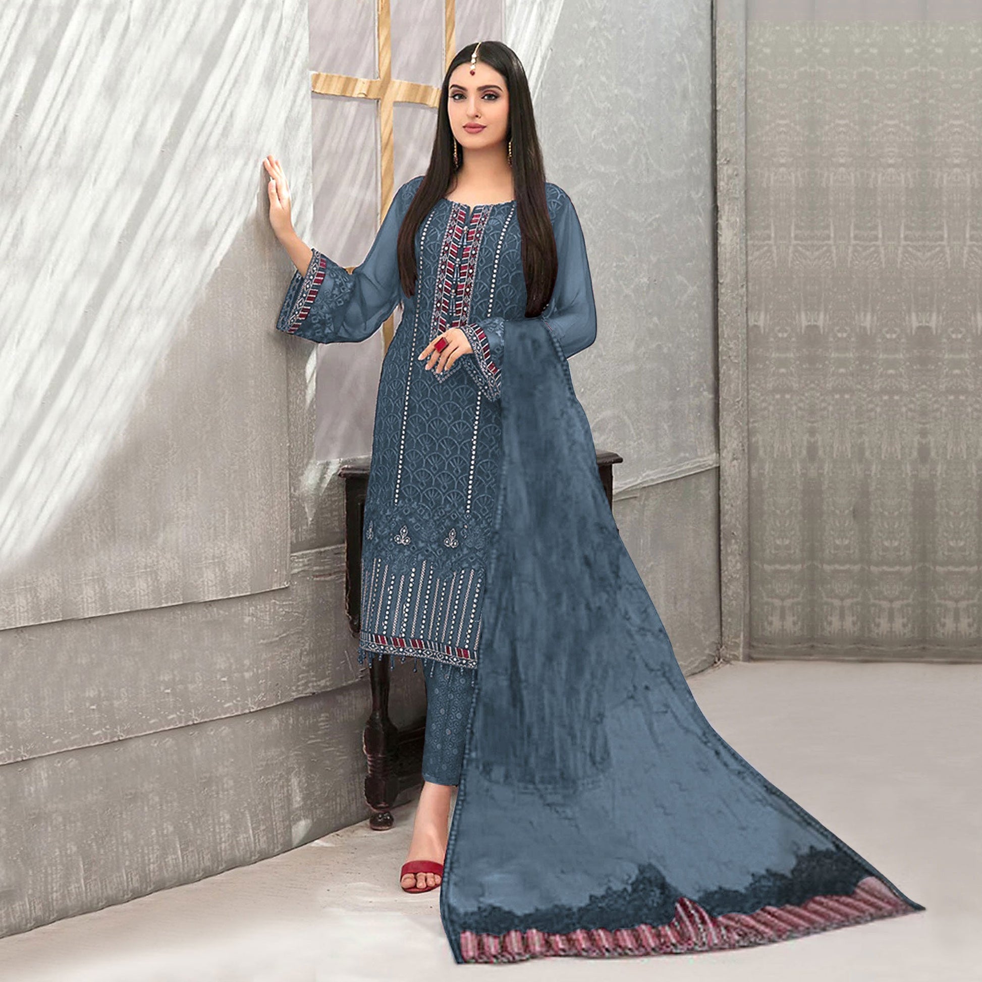grey-embroidered-georgette-semi-stitched-suit