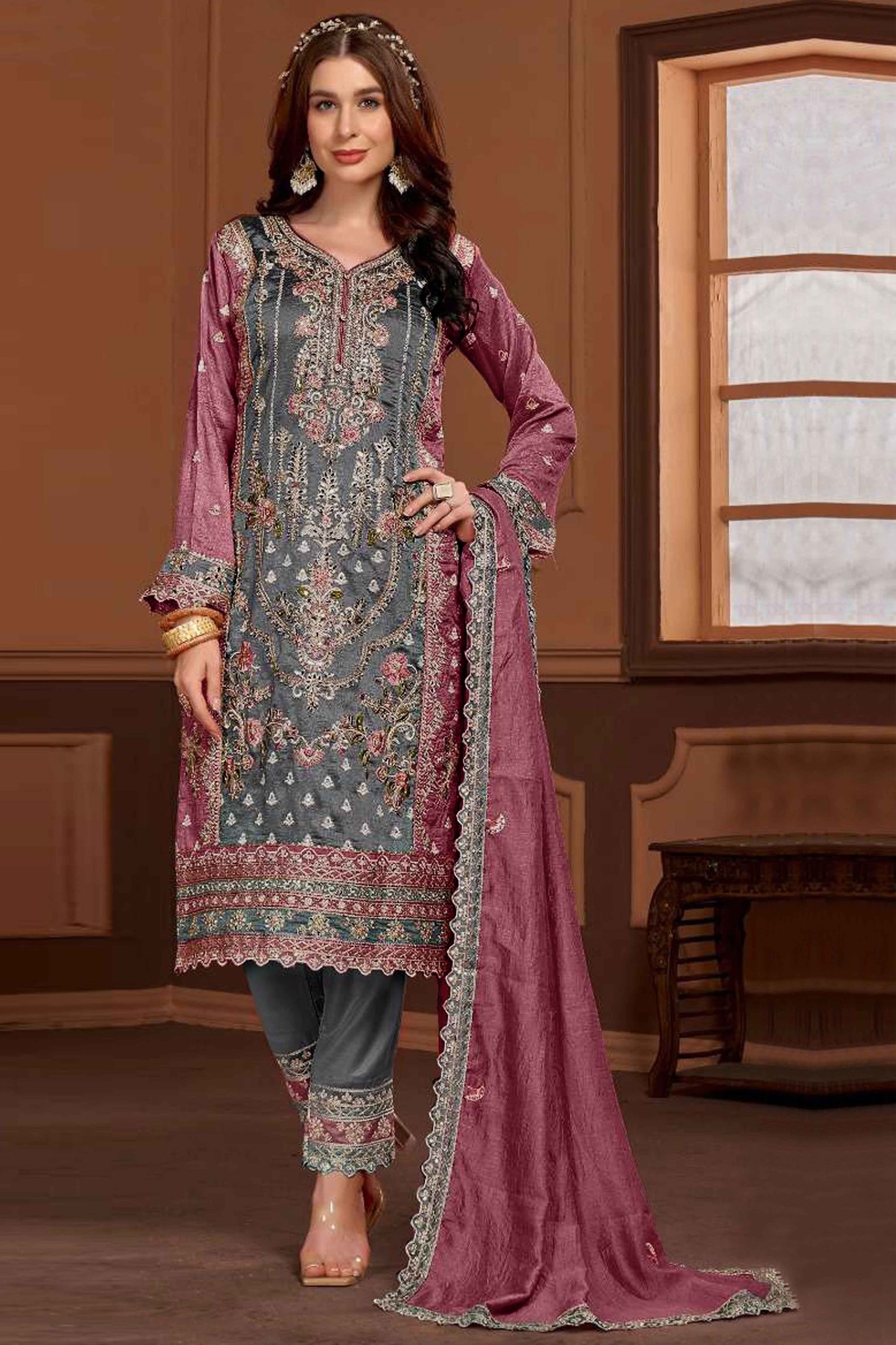 grey-mauve-floral-sequins-embroidery-vichitra-silk-semi-stitched-pakistani-suit