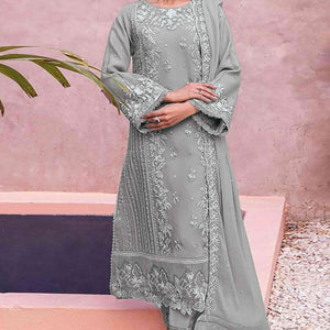 grey-floral-embroidery-georgette-semi-stitched-pakistani-suit-4