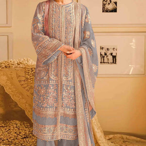 grey-floral-sequins-embroidery-georgette-semi-stitched-pakistani-suit