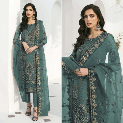 green-floral-embroidered-georgette-semi-stitched-pakistani-suit-1