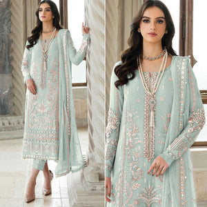 green-floral-sequins-embroidered-georgette-semi-stitched-suit-2