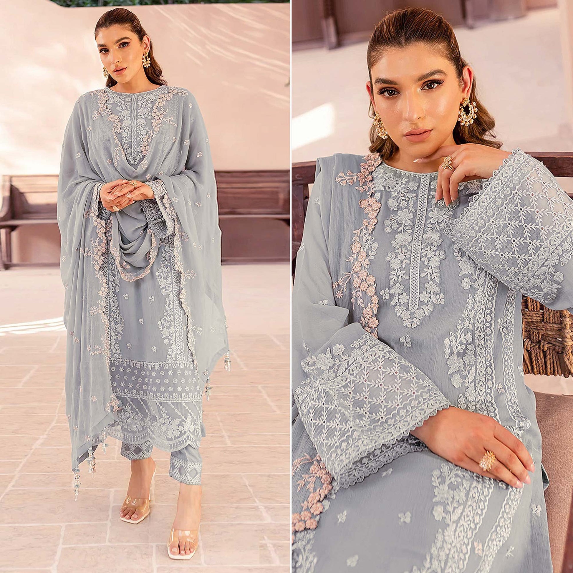 green-floral-sequins-embroidered-georgette-semi-stitched-pakistani-suit-2
