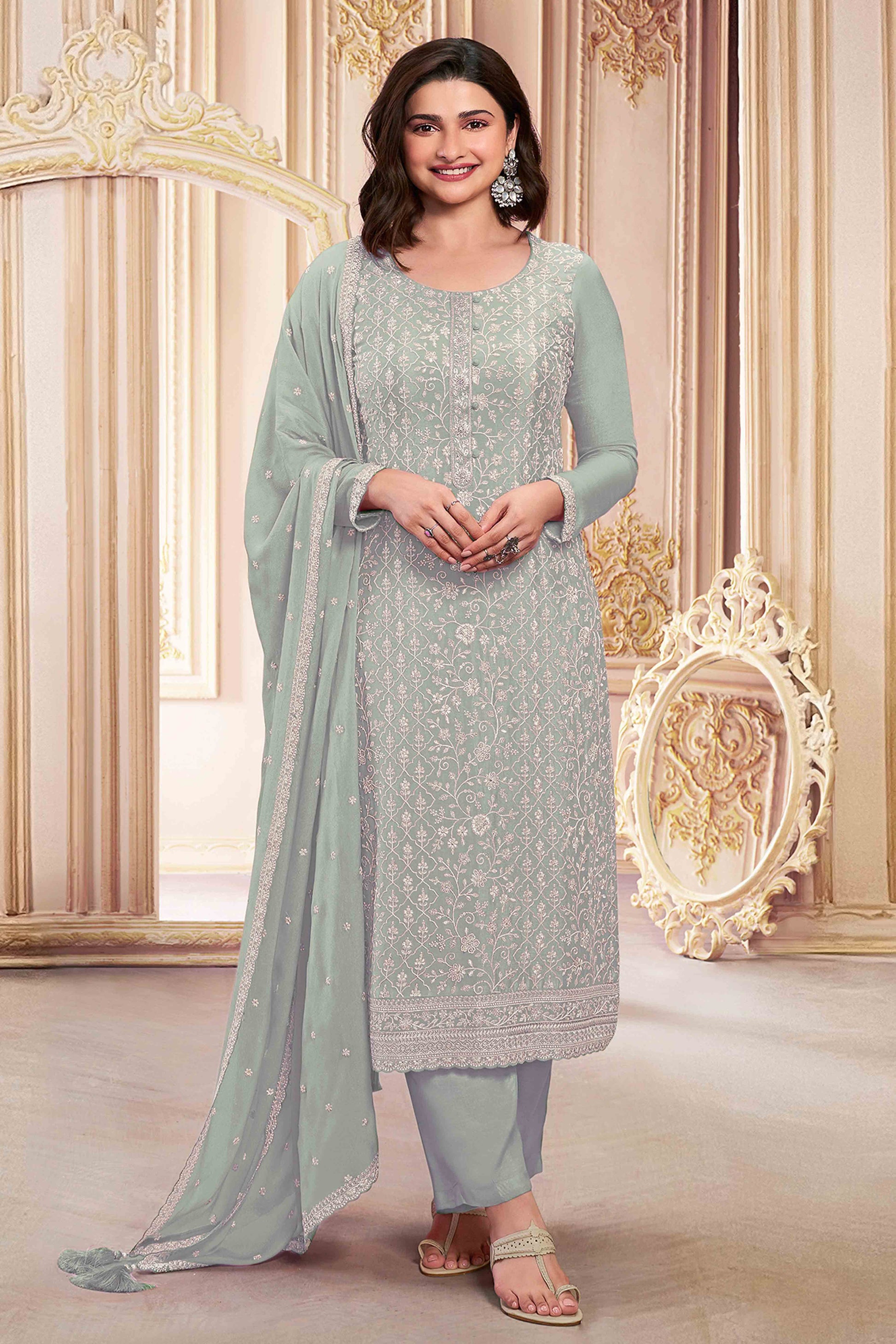 green-floral-sequins-embroidery-georgette-semi-stitched-salwar-suit