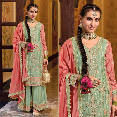 green-floral-embroidered-chinon-semi-stitched-palazzo-suit