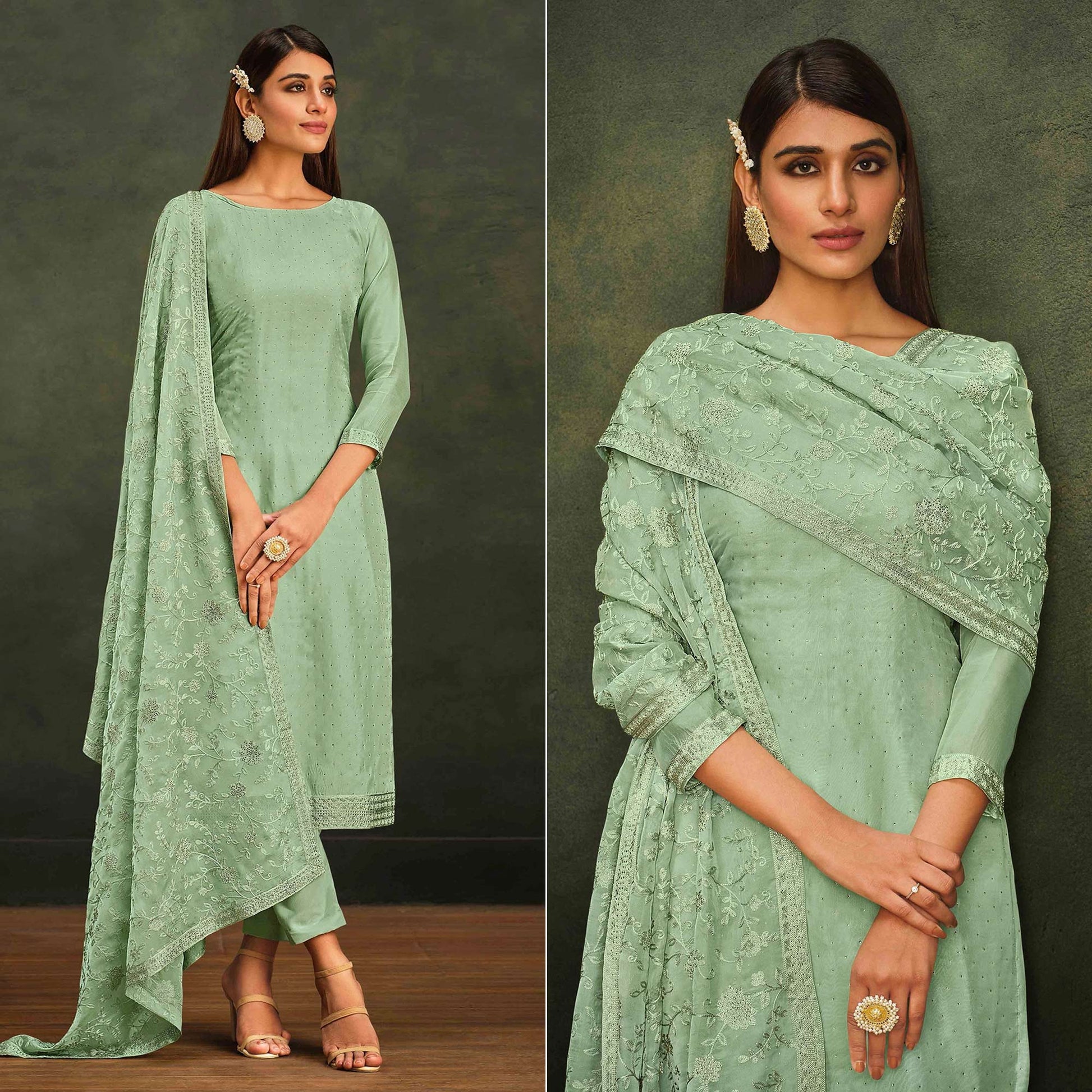 green-swarovski-work-organza-semi-stitched-salwar-suit