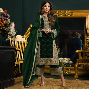 green-embroidered-velvet-semi-stitched-salwar-suit
